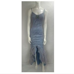 Smokey Blue Prom Dress